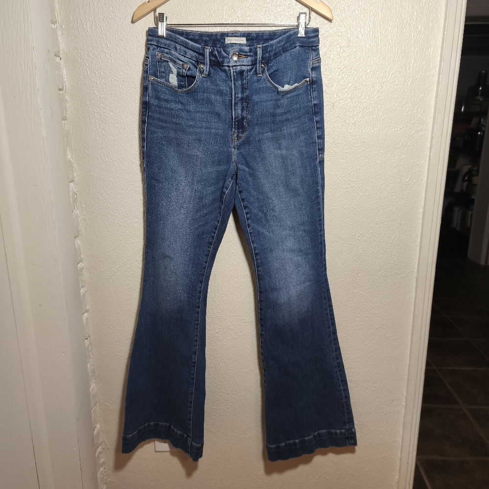 Good American Blue Flare Jeans